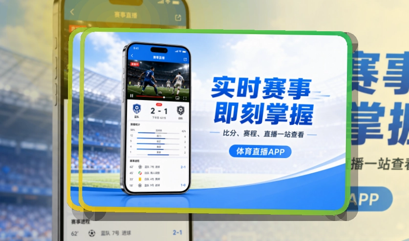 海报式引导 · 移动赛事服务 · 比分变化及时掌握界面展示